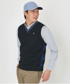 adabat / アダバット ベスト | Vネックガーターニットベスト