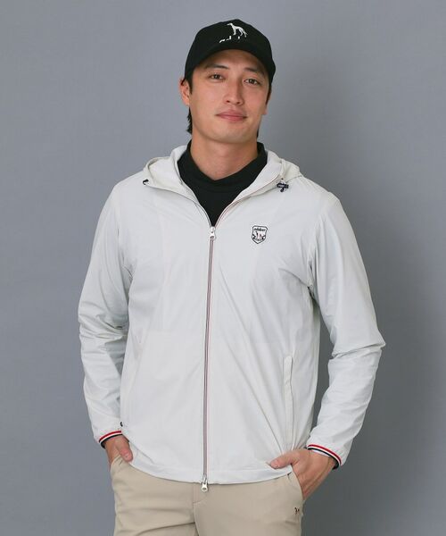 adabat / アダバット レザーブルゾン・ジャケット | 【ADABAT NAVY】ナイロンストレッチジップフーディ（ホワイト(001)）