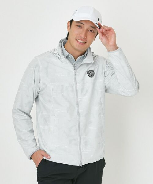 adabat / アダバット レザーブルゾン・ジャケット | クールコアプリントジップブルゾン（ライトグレー(110)）