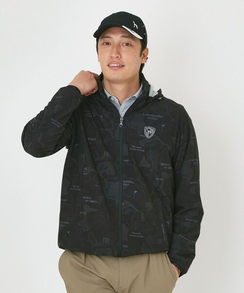 adabat / アダバット レザーブルゾン・ジャケット | クールコアプリントジップブルゾン（ブラック(119)）