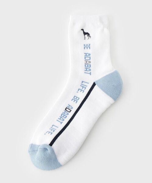 adabat / アダバット ソックス | ラインロゴショートソックス（ホワイト(001)）