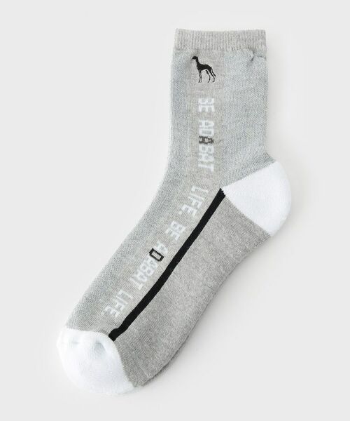 adabat / アダバット ソックス | ラインロゴショートソックス（グレー(012)）