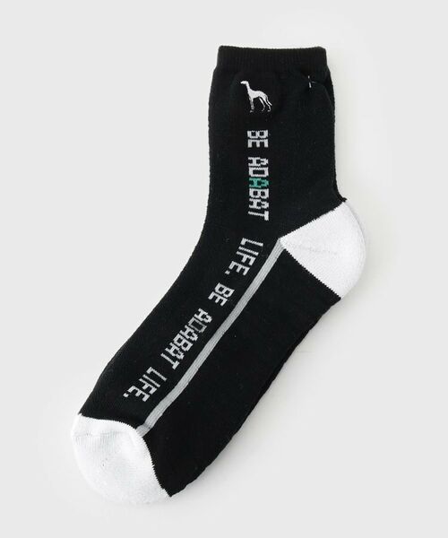 adabat / アダバット ソックス | ラインロゴショートソックス（ブラック(019)）