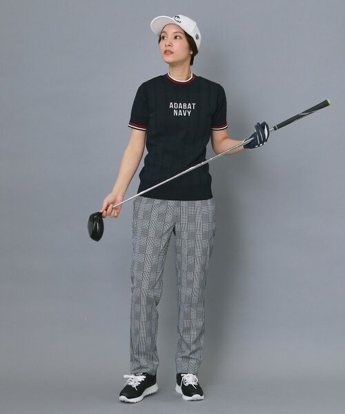 adabat / アダバット ニット・セーター | 【ADABAT NAVY】ケーブルストライプ半袖モックニット | 詳細3