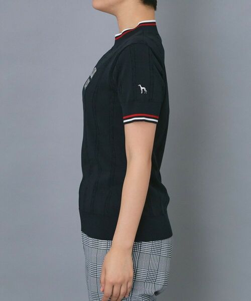 adabat / アダバット ニット・セーター | 【ADABAT NAVY】ケーブルストライプ半袖モックニット | 詳細6