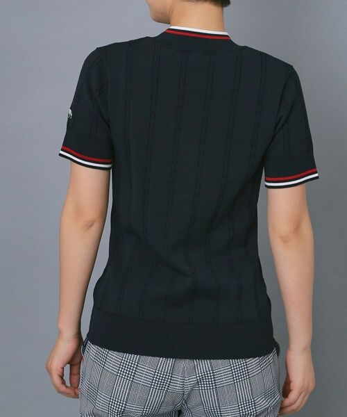 adabat / アダバット ニット・セーター | 【ADABAT NAVY】ケーブルストライプ半袖モックニット | 詳細7