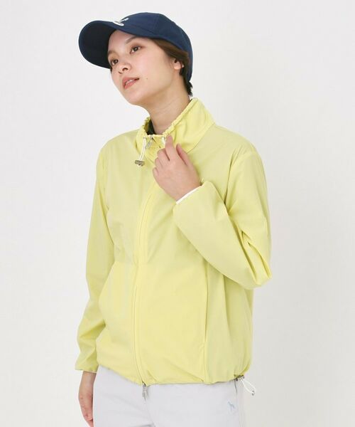 adabat / アダバット レザーブルゾン・ジャケット | ソフトナイロンジップブルゾン（ライトイエロー(030)）