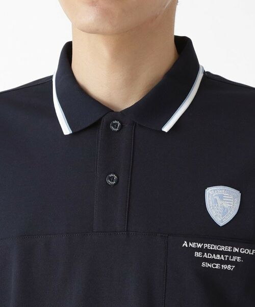 adabat / アダバット ポロシャツ | ハイゲージカノコインレイ長袖ポロシャツ | 詳細16