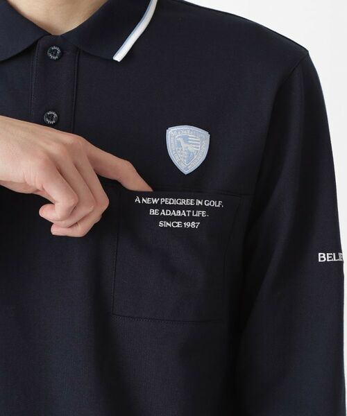 adabat / アダバット ポロシャツ | ハイゲージカノコインレイ長袖ポロシャツ | 詳細19
