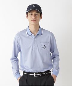 adabat / アダバット ポロシャツ | ファインストライプ長袖ポロシャツ