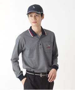 adabat / アダバット ポロシャツ | ファインストライプ長袖ポロシャツ