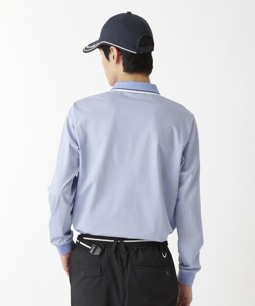 adabat / アダバット ポロシャツ | ファインストライプ長袖ポロシャツ | 詳細1