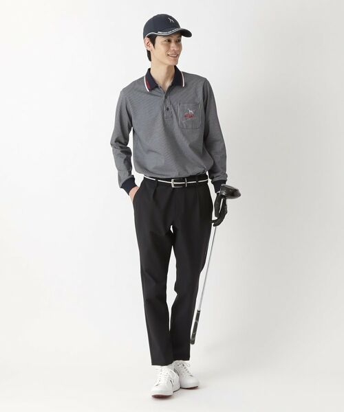 adabat / アダバット ポロシャツ | ファインストライプ長袖ポロシャツ | 詳細11