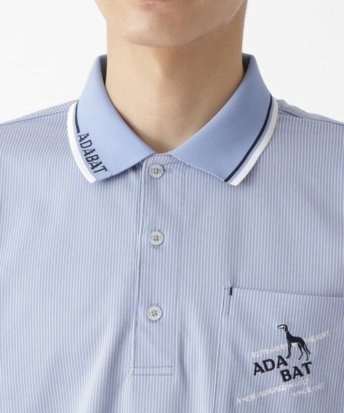 adabat / アダバット ポロシャツ | ファインストライプ長袖ポロシャツ | 詳細16
