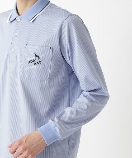 adabat / アダバット ポロシャツ | ファインストライプ長袖ポロシャツ | 詳細17