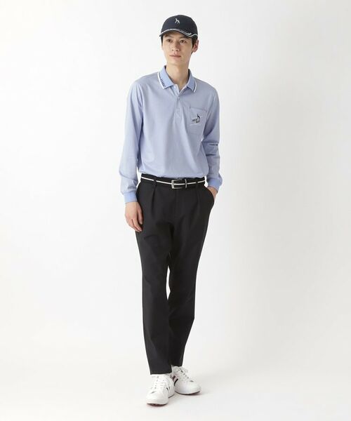 adabat / アダバット ポロシャツ | ファインストライプ長袖ポロシャツ | 詳細2