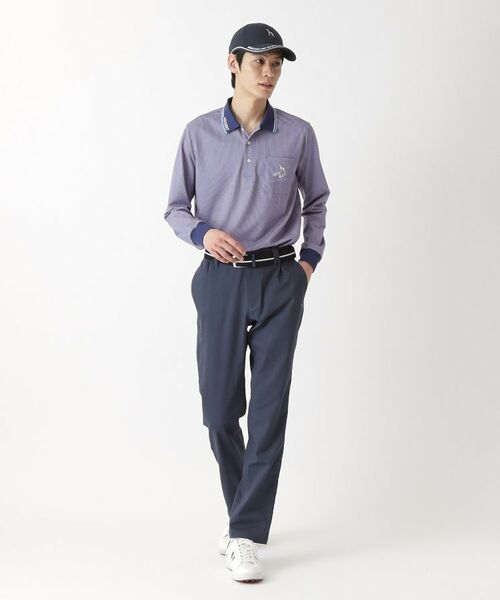 adabat / アダバット ポロシャツ | ファインストライプ長袖ポロシャツ | 詳細6