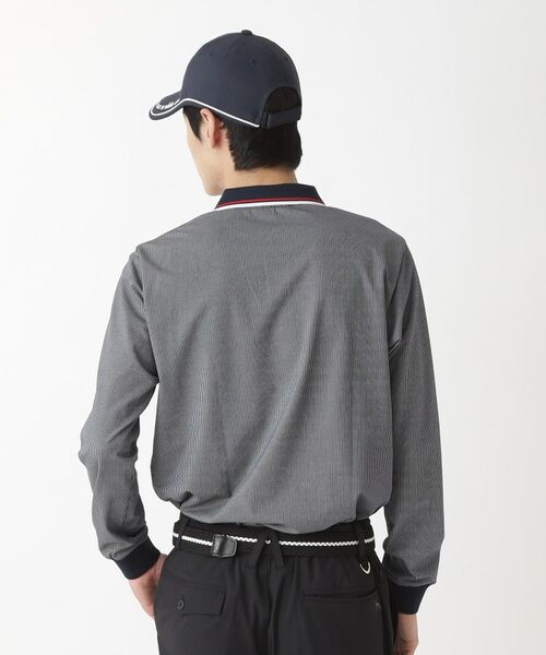 adabat / アダバット ポロシャツ | ファインストライプ長袖ポロシャツ | 詳細9