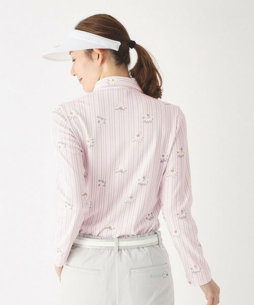 adabat / アダバット ポロシャツ | ストライプフラワー長袖ポロシャツ | 詳細1