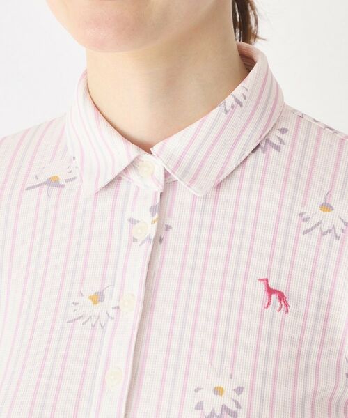 adabat / アダバット ポロシャツ | ストライプフラワー長袖ポロシャツ | 詳細12