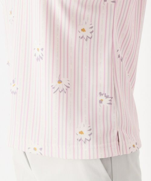 adabat / アダバット ポロシャツ | ストライプフラワー長袖ポロシャツ | 詳細14