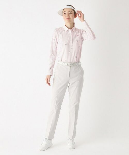 adabat / アダバット ポロシャツ | ストライプフラワー長袖ポロシャツ | 詳細2