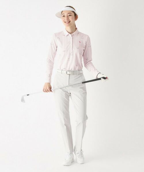 adabat / アダバット ポロシャツ | ストライプフラワー長袖ポロシャツ | 詳細3