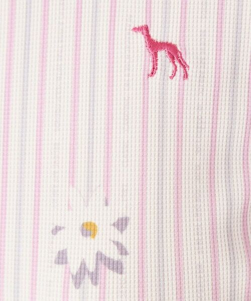 adabat / アダバット ポロシャツ | ストライプフラワー長袖ポロシャツ | 詳細4