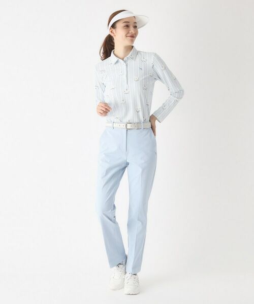 adabat / アダバット ポロシャツ | ストライプフラワー長袖ポロシャツ | 詳細6