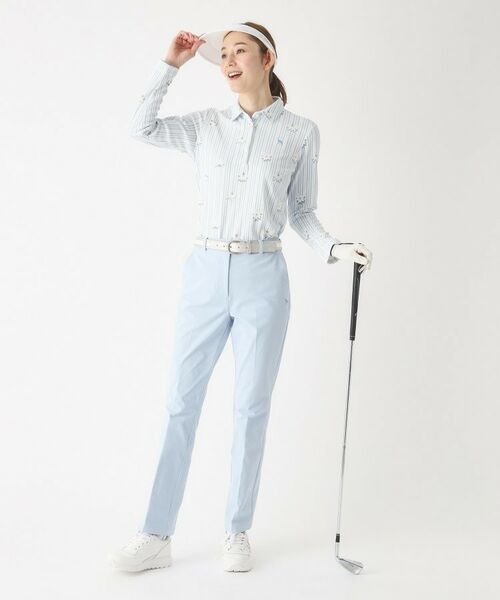 adabat / アダバット ポロシャツ | ストライプフラワー長袖ポロシャツ | 詳細7