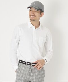 adabat / アダバット ポロシャツ | ボタニカルジャカード長袖ポロシャツ