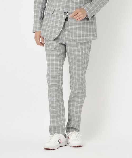 adabat / アダバット パンツ | サッカーチェックテーパードパンツ(ブラック(219))