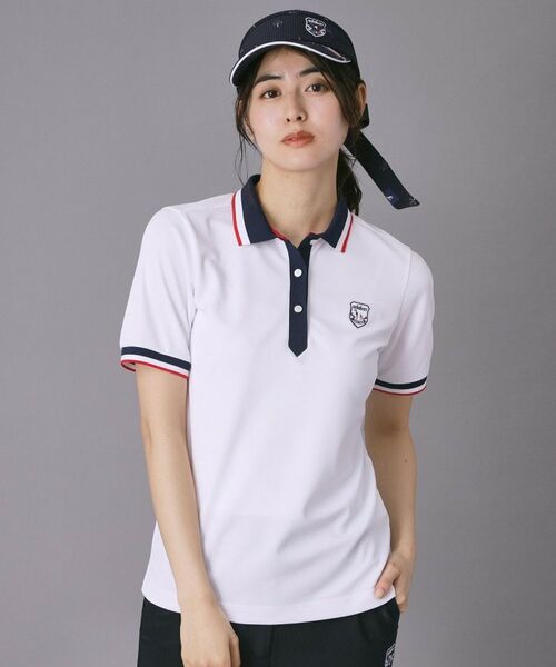 adabat / アダバット ポロシャツ | 【ADABAT NAVY】カノコクレリック半袖ポロシャツ（ホワイト(001)）