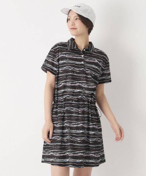 adabat / アダバット ワンピース | クールコアウエイブボーダーワンピース（ブラック(119)）