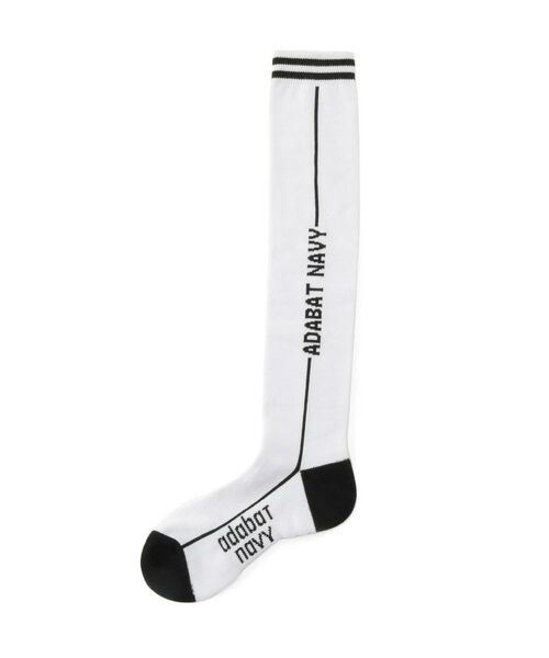 adabat / アダバット ソックス | 【ADABAT NAVY】フレンチニーハイソックス（ホワイト(001)）