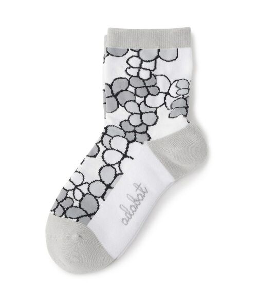 adabat / アダバット ソックス | フラワーショートソックス（ライトグレー(111)）