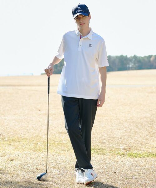 adabat / アダバット ポロシャツ | 【ADABAT NAVY】吸水速乾/UVカット シャダンカノコエンブレム半袖ポロシャツ | 詳細1