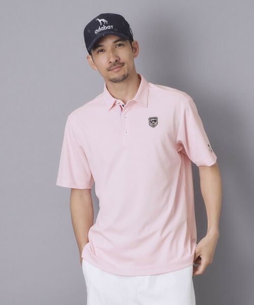 adabat / アダバット ポロシャツ | 【ADABAT NAVY】吸水速乾/UVカット シャダンカノコエンブレム半袖ポロシャツ | 詳細13