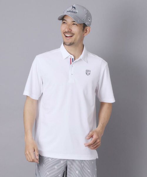 adabat / アダバット ポロシャツ | 【ADABAT NAVY】吸水速乾/UVカット シャダンカノコエンブレム半袖ポロシャツ | 詳細2