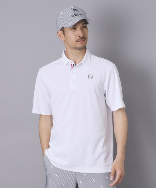 adabat / アダバット ポロシャツ | 【ADABAT NAVY】吸水速乾/UVカット シャダンカノコエンブレム半袖ポロシャツ | 詳細3