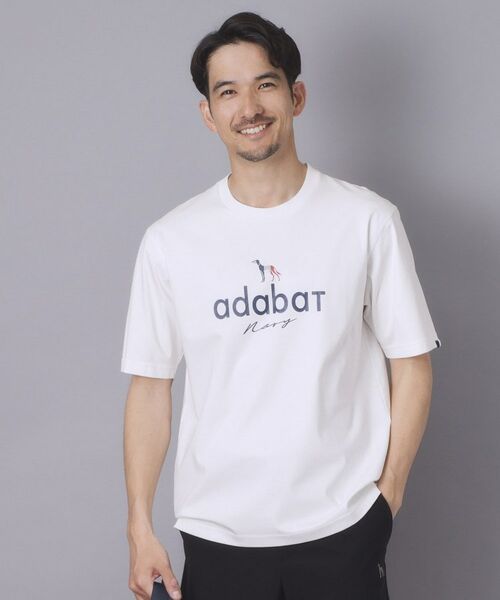 adabat / アダバット Tシャツ | 【ADABAT NAVY】アイスクリアコットン半袖ロゴT(ホワイト(001))