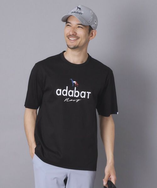 adabat / アダバット Tシャツ | 【ADABAT NAVY】アイスクリアコットン半袖ロゴT(ブラック(019))