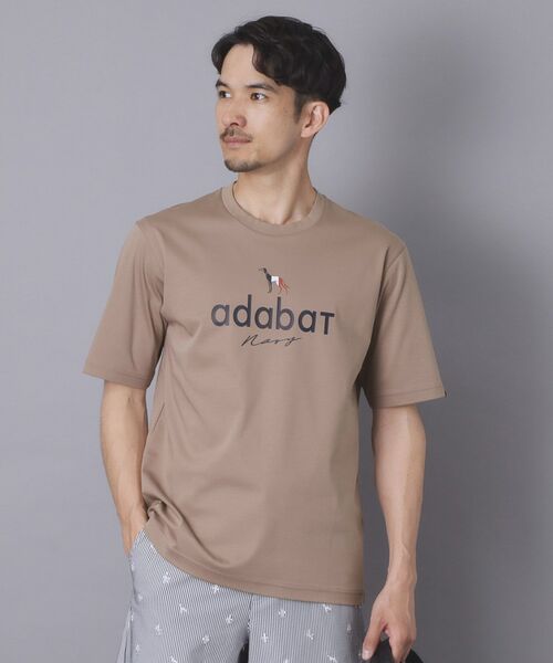 adabat / アダバット Tシャツ | 【ADABAT NAVY】アイスクリアコットン半袖ロゴT(トープ(054))