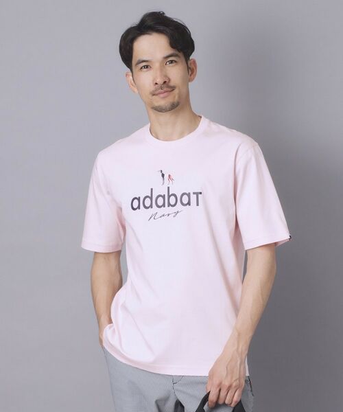 adabat / アダバット Tシャツ | 【ADABAT NAVY】アイスクリアコットン半袖ロゴT(ライトピンク(070))