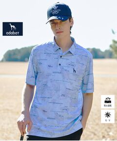 adabat / アダバット ポロシャツ | 【ADABAT NAVY】吸水速乾/UVカット エアロフォトリンクスプリント半袖ポロシャツ
