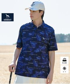 adabat / アダバット ポロシャツ | 【ADABAT NAVY】吸水速乾/UVカット エアロフォトリンクスプリント半袖ポロシャツ