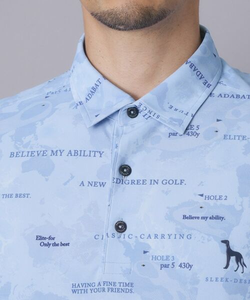 adabat / アダバット ポロシャツ | 【ADABAT NAVY】エアロフォトリンクスプリント半袖ポロシャツ | 詳細16