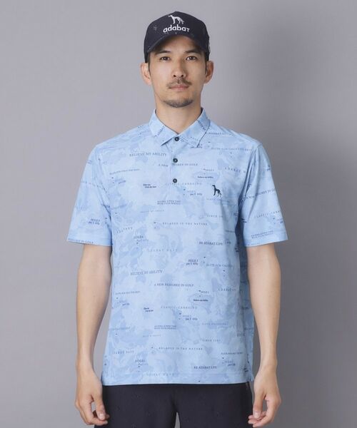 adabat / アダバット ポロシャツ | 【ADABAT NAVY】吸水速乾/UVカット エアロフォトリンクスプリント半袖ポロシャツ | 詳細19
