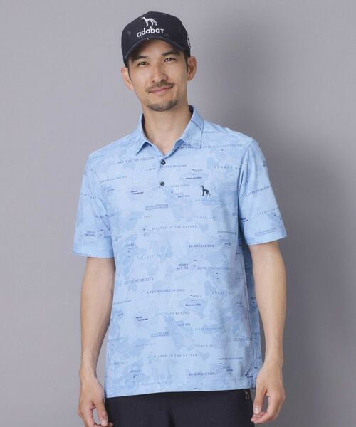 adabat / アダバット ポロシャツ | 【ADABAT NAVY】エアロフォトリンクスプリント半袖ポロシャツ | 詳細5
