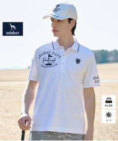 adabat / アダバット ポロシャツ | 【ADABAT NAVY】吸水速乾/UVカット カノコグラフィックロゴ半袖ポロシャツ